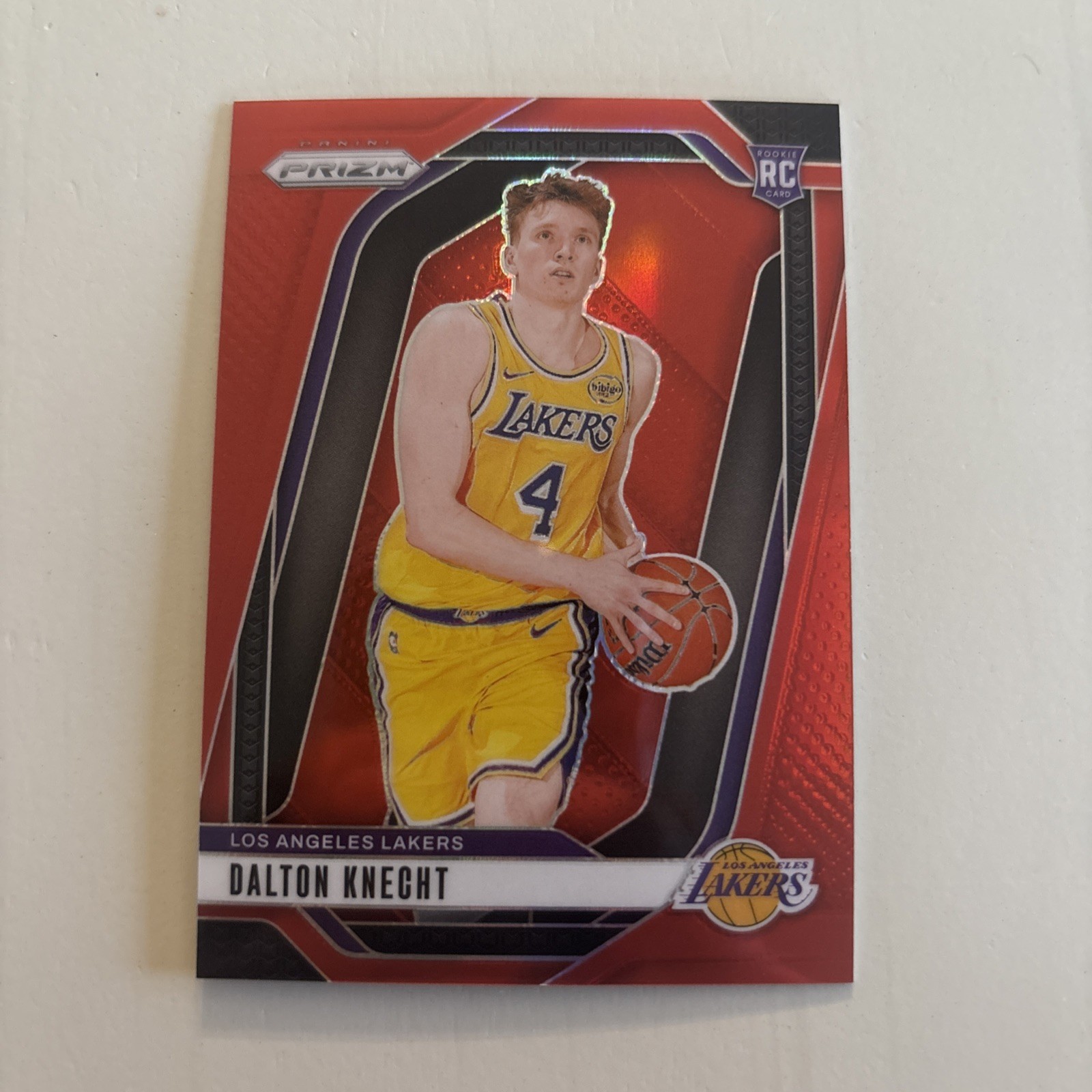 Dalton Knecht 2024-25 Panini Prizm 095/299 Base Red RC Lakers #238🔥🔥🔥
