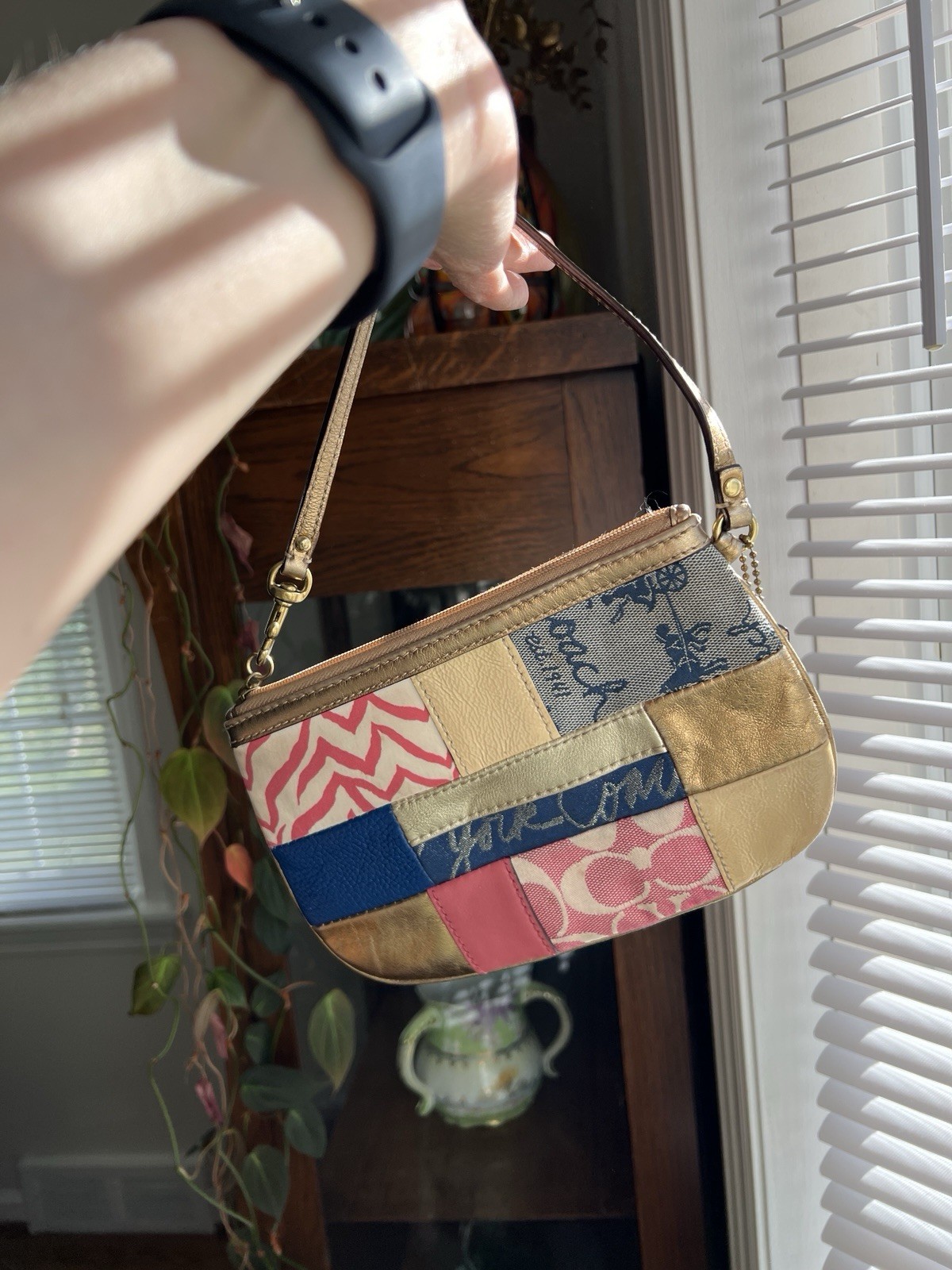 COACH F45653 Multicolor Large Patchwork Wristlet … - image 3