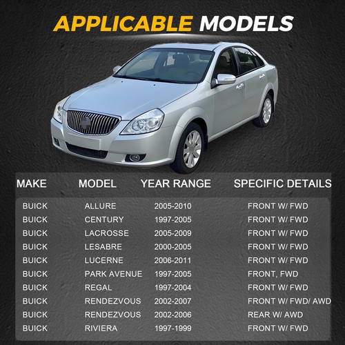 Juego 2 Unidades con Rodamientos Delanteros Para For Buick Allure 2005-2010 - Picture 4 of 22