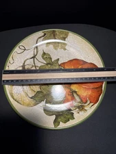 Pier 1 Harvest Garden Fall Thanksgiving Pumpkin Small Salad Dinner Plate