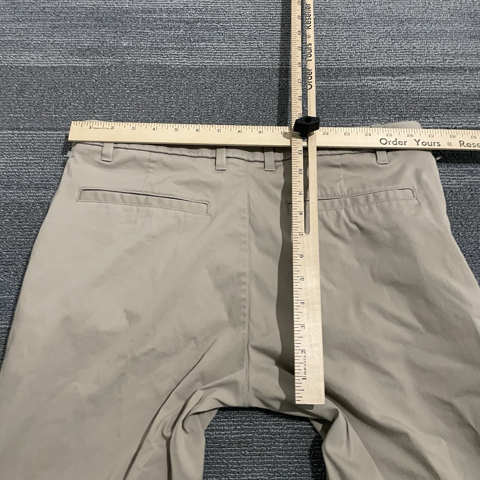 Birddogs Pants Mens 34x28 Beige Unlined Performance Chinos Cotton Blend Stretch*