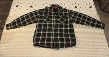 Wrangler Lined Flannel Plaid Shirt Jacket / Shacket Size Medium 