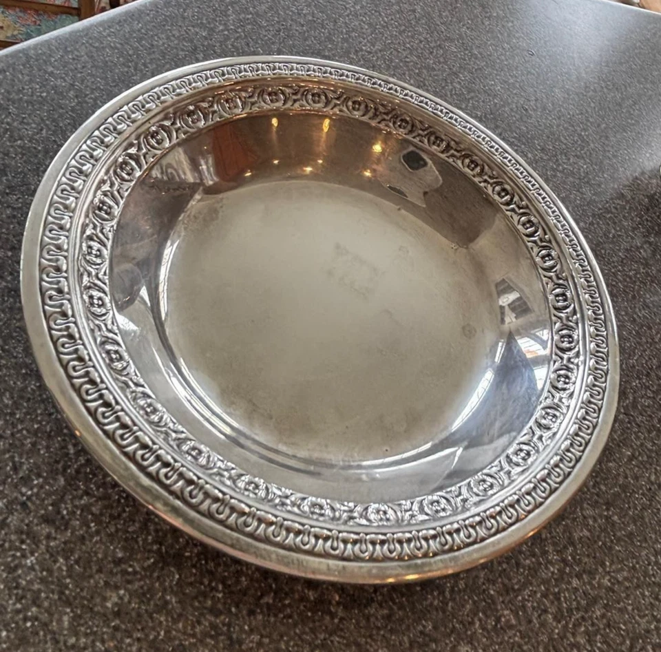 Vintage Reed & Barton Plateado 6" Cuenco/Botella de Vino Posavasos #1203 Foto 3 de 4