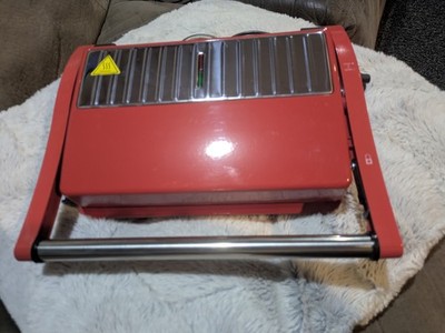 Panini Press Grill - Sandwich Maker with Non-Stick Cooking Plate Red