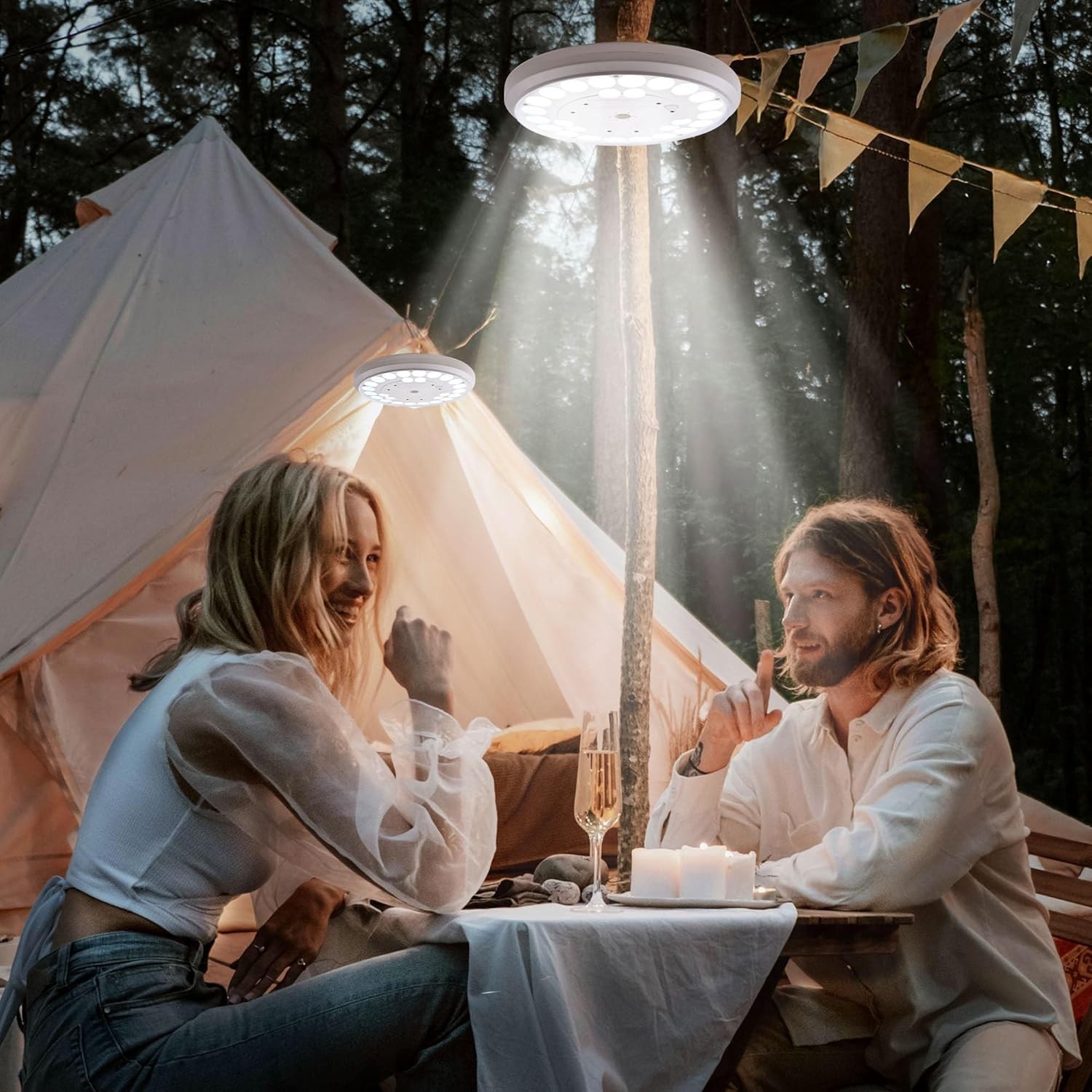 Solar Powered Flag Pole Light 26 LED Auto Active Super Bright Waterproof USA