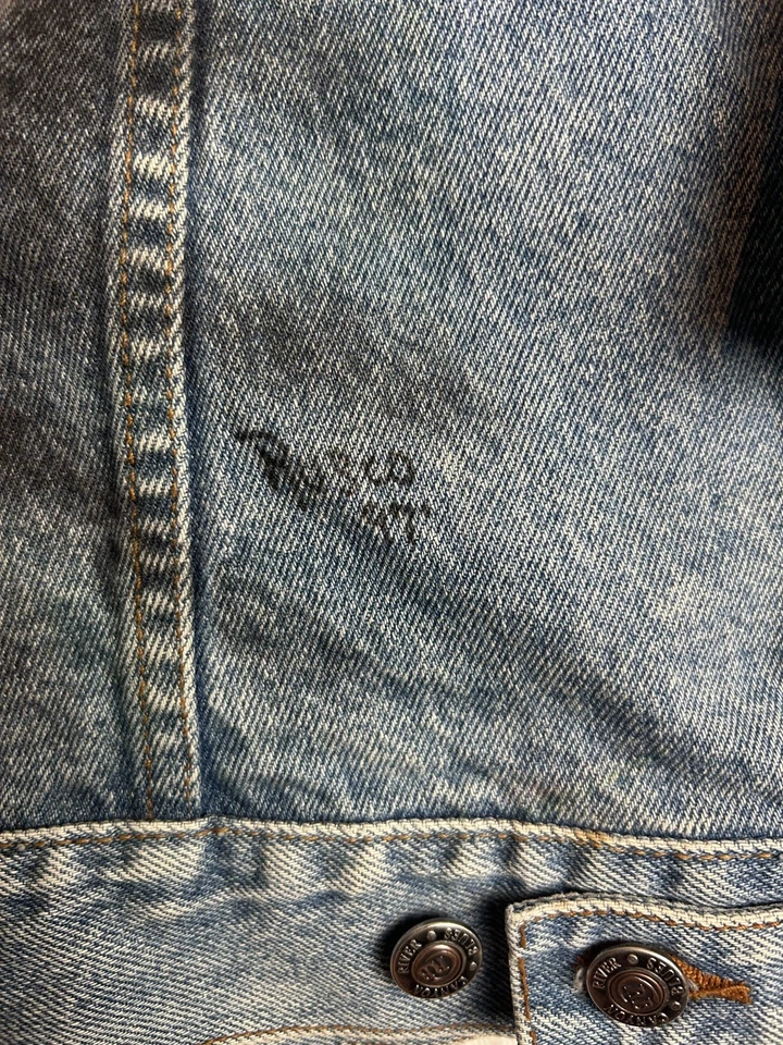 Винтажный Scooby Doo искусства каньона реки синий джинсовой ткани водитель грузовика синий Jean куртка 100% хлопок - Изображение 2 из 4