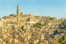 Matera Coloured Pencil Art (AI GENERATED IMAGE)