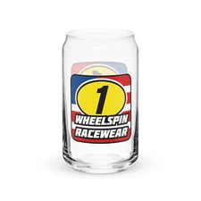 Wheelspin Racewear Logo Moto Can-shaped Drinking Glass