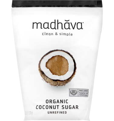Madhava Organic Unrefined Coconut Sugar, Shelf-Stable, 3 lb Bag