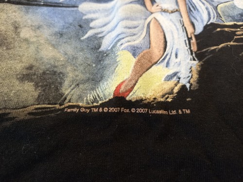 Jerzees Usa 2007 Star Wars Family Guy Blue Harvest Mens T Shirt Size L Promo - Picture 3 of 5