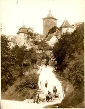 GA222 Original Photo GATE OF KOBOL ZELLER ROTHENBURG TAUBER GERMANY APPROX 1920s