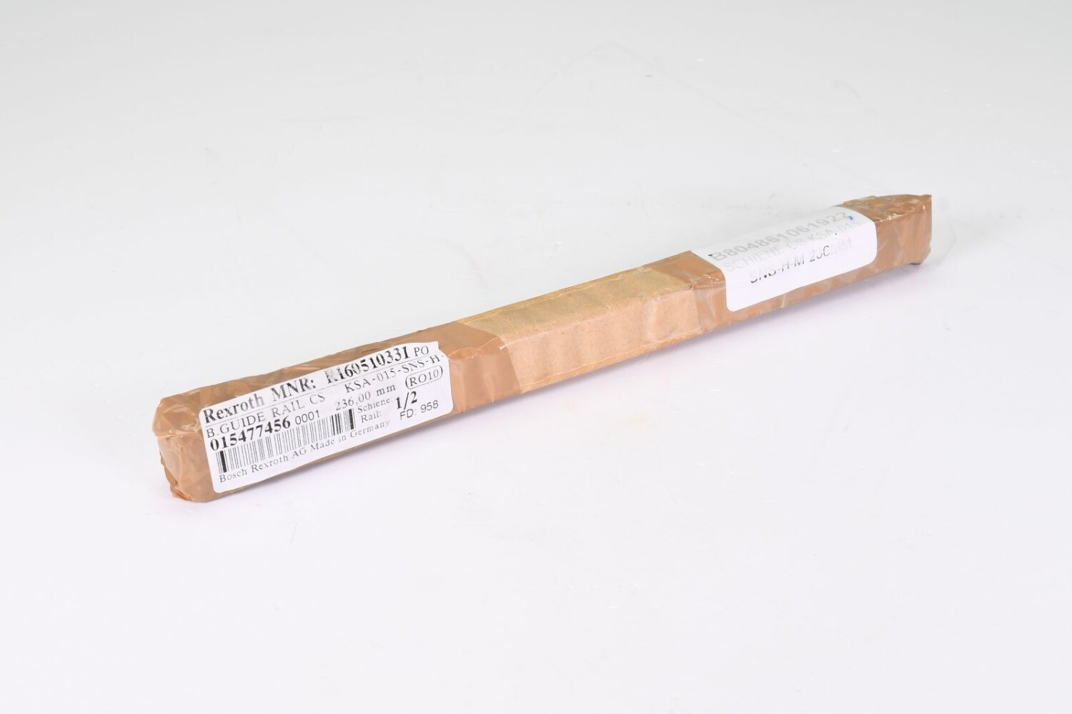 REXROTH R160510331, KSA-015-SNS-H, Ball Guide Rail Carbon Steel, L=236mm