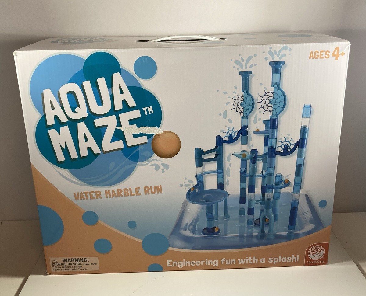 MindWare 125 Piece Aqua Maze Water Marble Run Building Toys