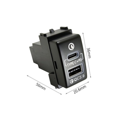 USB+Type C Ports Dashboard Car Charger For Nissan Navara D40 2004-2013 Patrol - Photo 2 sur 7
