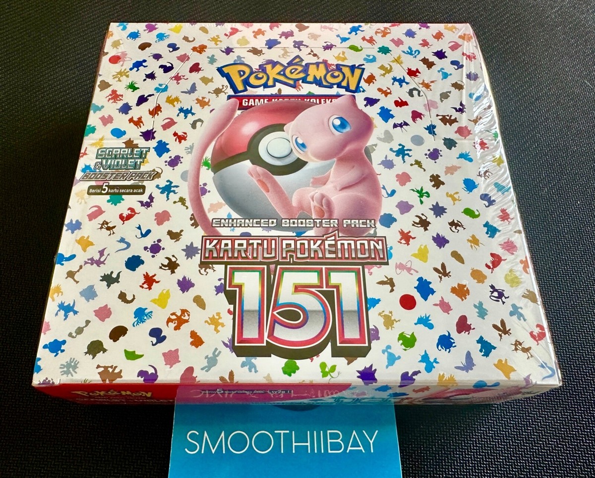 Pokemon 151 Booster Box SV2a FACTORY SEALED Indonesia Cards Pokemon 151 Booster Box SV2a FACTORY SEALED Indonesia Cards
