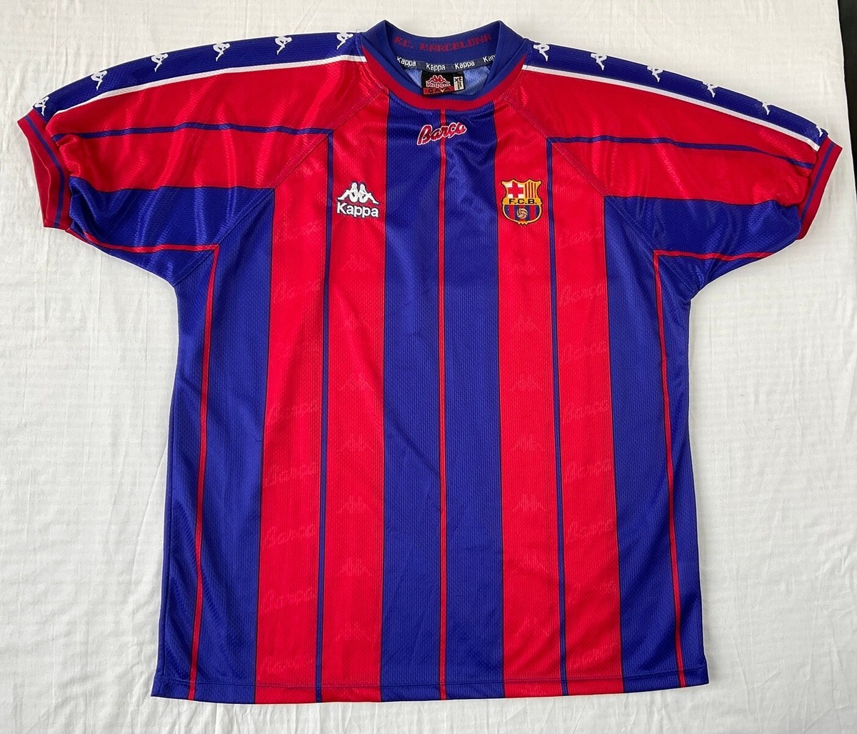 1997-98 FCバルセロナ 2nd ユニフォーム Kappa サイズＬ Kappa FC Barcelona 1997 1998 VINTAGE Home Football Shirt