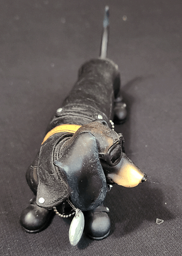 Hot Diggity Long Dog Dackel lang cool Weiner Biker Figur Westland - Bild 2 von 4