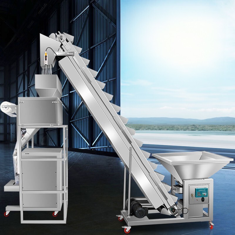 Hopper Machine Bucket 1.7m High Bucket Elevator Powder Particle Feeding Machine with 100KG ...