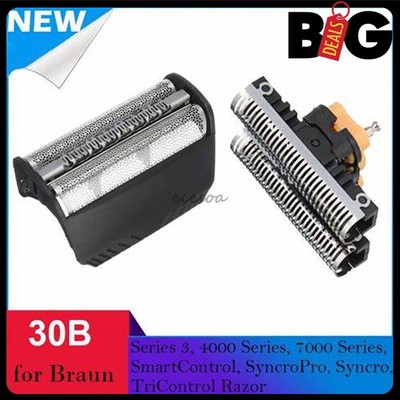 Pellicola E Taglierina Originale Braun Serie 3 7000/4000 Syncro 30B - Ricambio Nuovo Per Rasoio