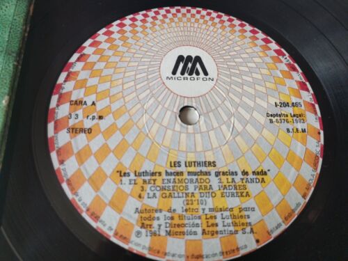 Les Luthiers Muchas Gracias de Nada 1982 - LP Vinilo 12" VG/VG - Photo 2 sur 6