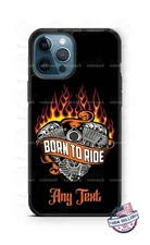 Born To Ride Motorcycle Biker Phone Case For iPhone 14 13 Samsung A51 S23 Google