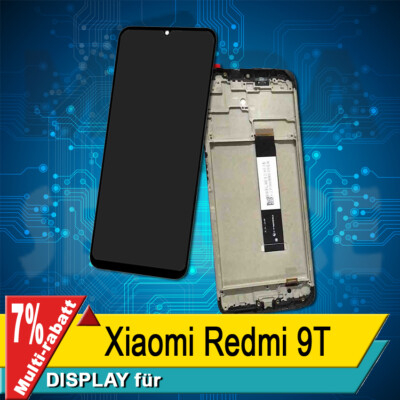 Display Für Xiaomi Redmi 9T M2010J19 Komplettes Bildschirm Lcd Touch Rahmen
