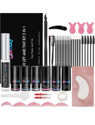 Libeauty Wimpernlifting und Black Tint Kit - 3 in 1 Wimperndauerwelle Brauenlaminierung Kit 