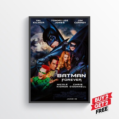 Batman Forever Film Film Poster Druck Wandbild Geschenk A4 A3 A2