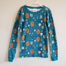 Hanna Andersson Star Wars Christmas Chewbacca R2D2 Teal Organic Pajama Top 10