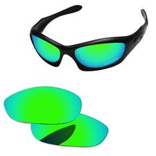 Bluish Green Mirror Polarized Replacement Lenses For-Oakley Monster Dog