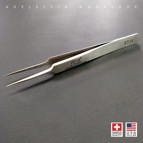No 5 Tweezers Carbon Steel Best Anti-Magnetic Vetus Highest Quality - Picture 8 of 8