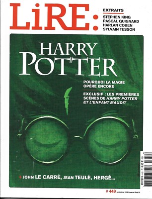 Read No 449 Octobre 2016 Harry Potter_John The Square_Stephen King _ Herge _