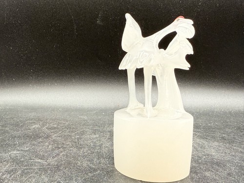 Hand Carved Nature White Jade Carved Crane Lingzi Reishi Sculpture - Picture 4 of 14