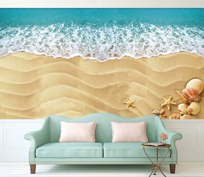 3D Sandy Beach Shell G600 Wallpaper Wall Murals Removable Self-adhesive Coco