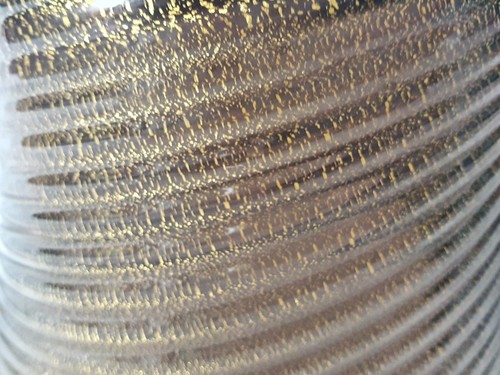 Italian Tommosa Barbi glass vase with gold fleck and smoky tones, circa 1980's - Picture 7 of 9
