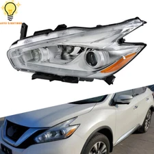 For 2017 Nissan Murano Left Driver Side Halogen Headlight Chrome Assy w/LED DRL
