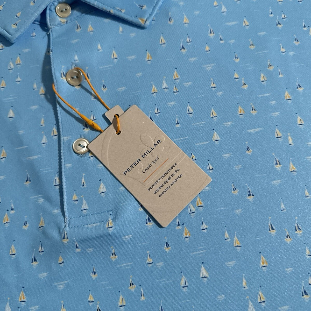 Peter Millar Summer Comfort Men's Size XL Seaport Blue Sailing