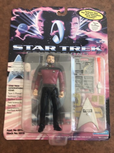 1994 Playmates STAR TREK GENERATIONS Lt. Commander WILLIAM RIKER New on Card