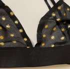 Sam Edelman Bra Bralette  Black Gold Dot M NWT Brand New — photo 3