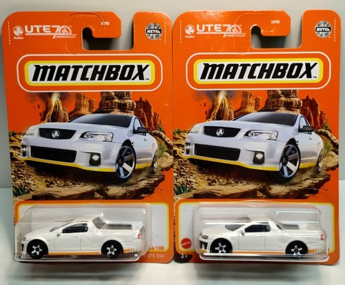 Set Of 2 Matchbox Cars -2008 Holden VE Ute SSV -Carded/ Blister- Brand New.