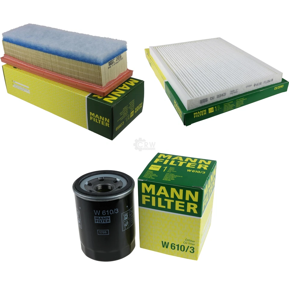 MANN-FILTER Inspektionspaket für Fiat Grande Punto 1.4 1.2 Alfa Romeo Mito