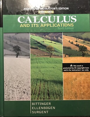 Calculus and Its Applications, Annotated Instructor s Ed. By Buttinger 2012 New