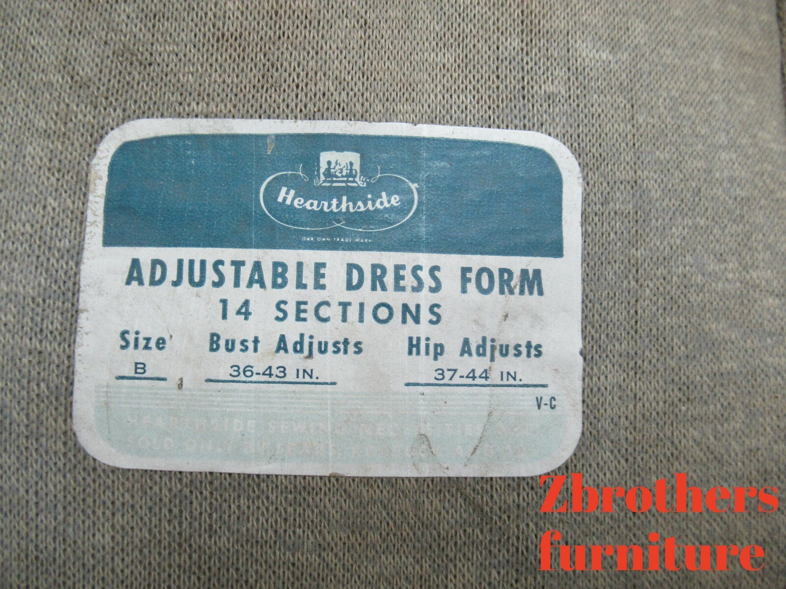 Antique Hearthside Adjustable Dress Form 14 Sections Seamstress Size B