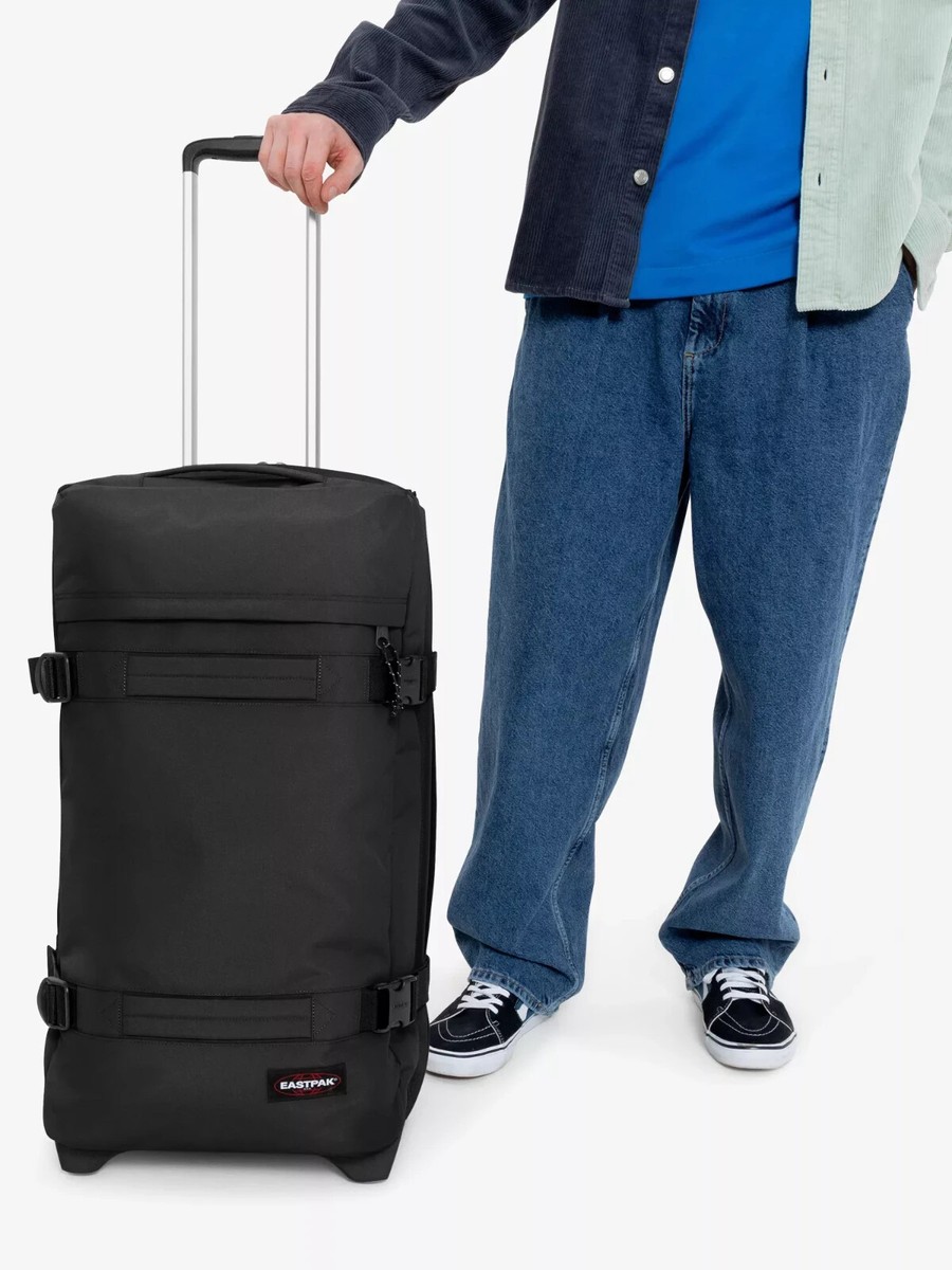 Eastpak Transit R Medium Black-Wheel Duffle Bag Trolley Case