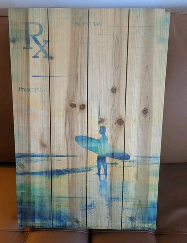 PARVEZ TAJ RX SURFER NATURAL PINEWOOD ART 24 X 16 - Picture 6 of 9