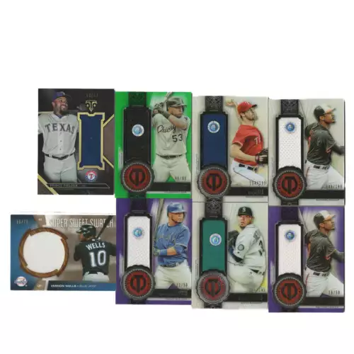 Lot of 8 MLB Serial Numbered Game-Worn Jersey Baseball Cards