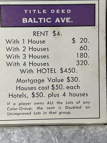 Monopoly Board Game Vintage 1964 Parker Brother Red Box Edition Looks Complete - Picture 11 of 18