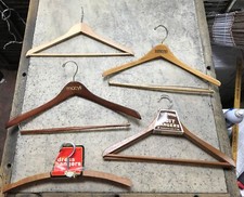 Lot of 9 Vintage Curved Wooden Clothes Hangers - Dress  Suit - 6 Are New Rare