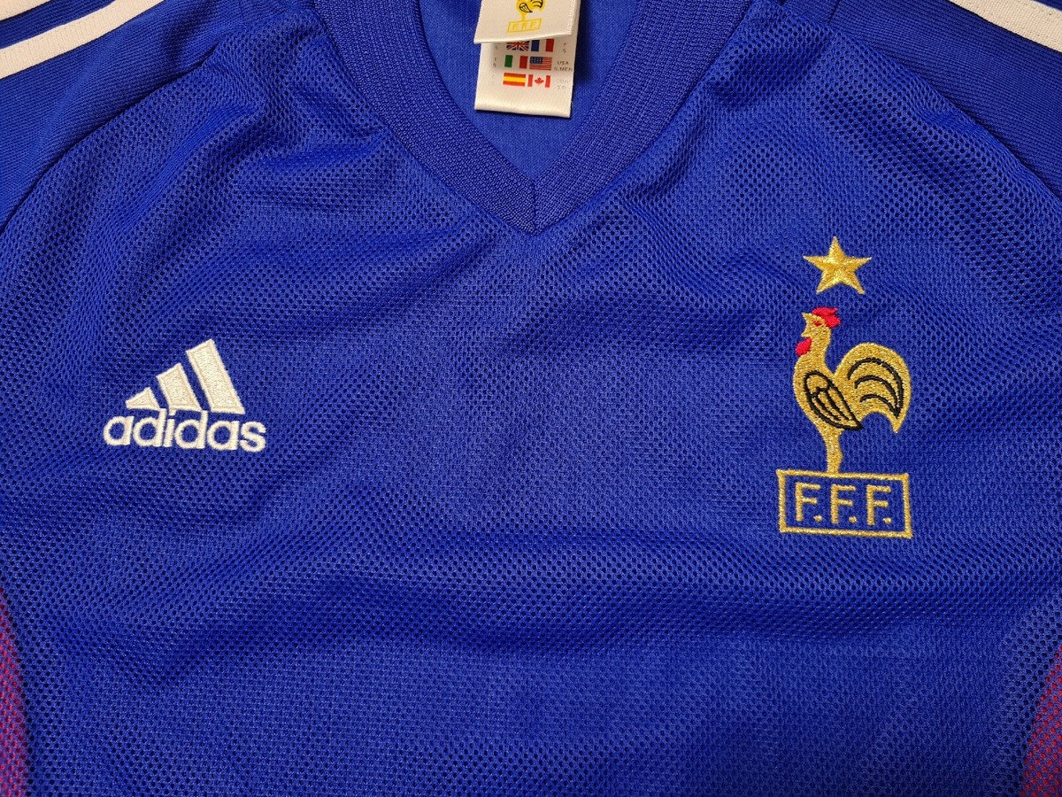 FRANCE 2002 2004 HOME SIGNED FOOTBALL SHIRT SOCCER JERSEY VINTAGE