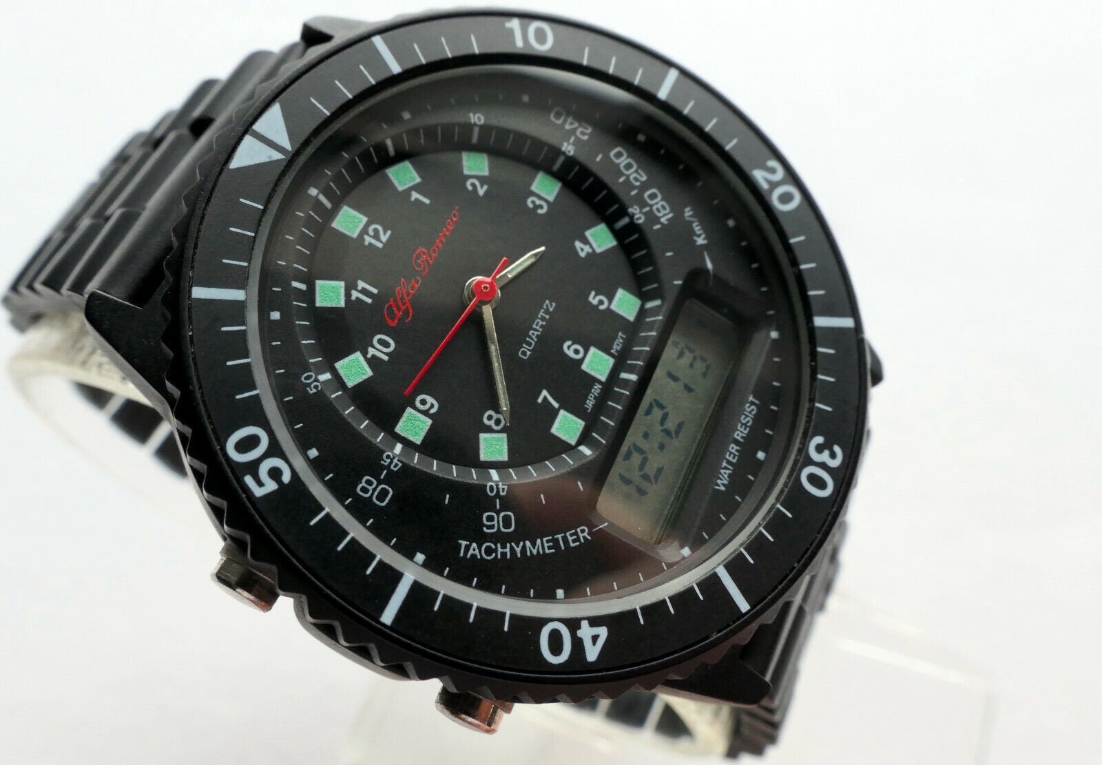 Alfa Romeo Analog Digital LCD Car Accessory Military Design Chronograph Watch